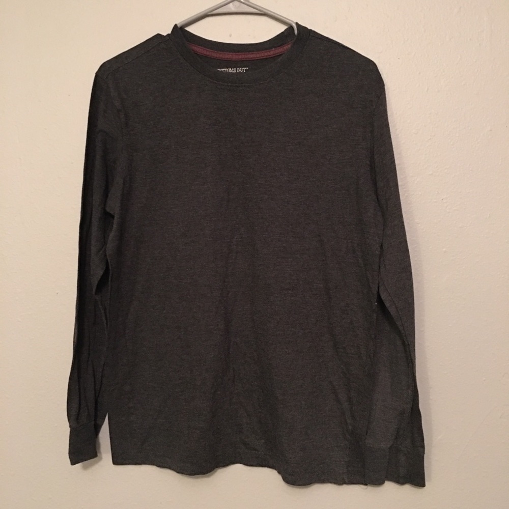 Bottoms Out Dark Gray Long Sleeve Shirt